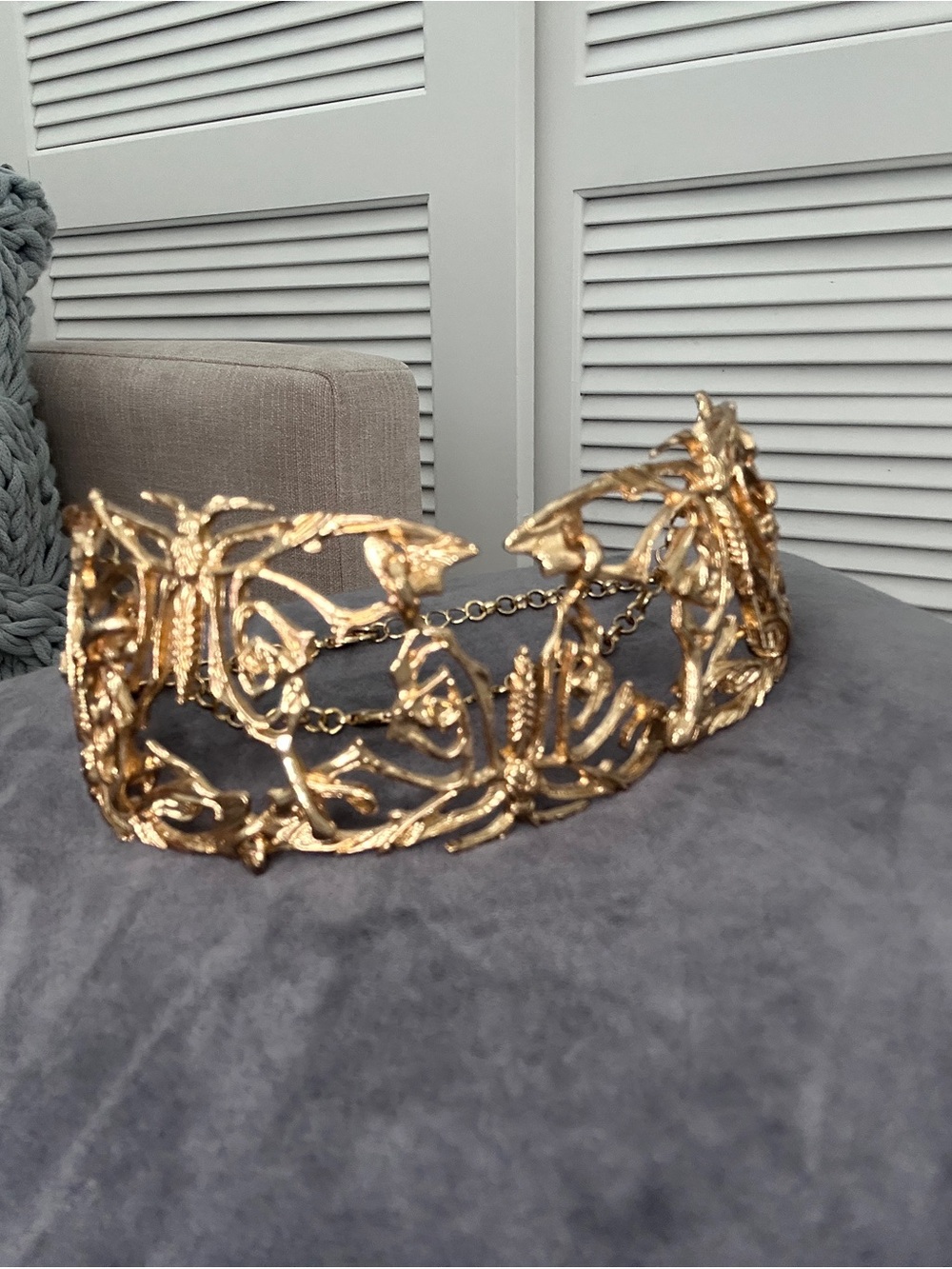 Zara Gold Butterfly Vine Necklace